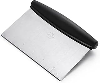 OXO Good Grips Stainless Steel Multi-Purpose Scraper & Chopper, Dough Cutter for Pizza, Bread and Cookie Dough, Multi-Purpose Vegetable Cho...
