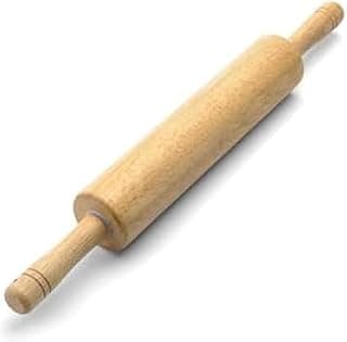 FARBERWARE Classic Wood Rolling Pin, 18-Inch Hardwood Dough Roller for Baking Pizza, Pies, Pastry and Cookies, Ergonomic Handles, Kitchen E...