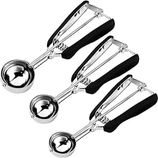 HOMURE H Cookie Scoop Set, Include 1 Tbsp/2 Tbsp/3 Tbsp, Cookie Dough Scoop, Cookie Scoops for Baking Set of 3, 18/8 Stainless Steel, Good...